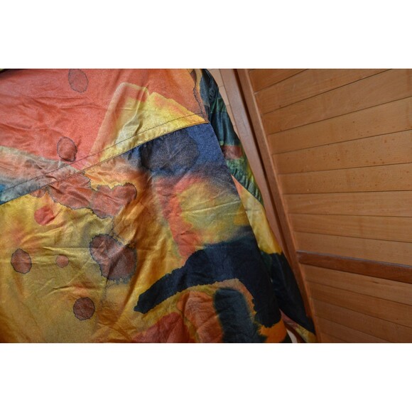 Vintage Coat German Puffer Abstract Unisex Retro Fabric - Picture 8 of 9